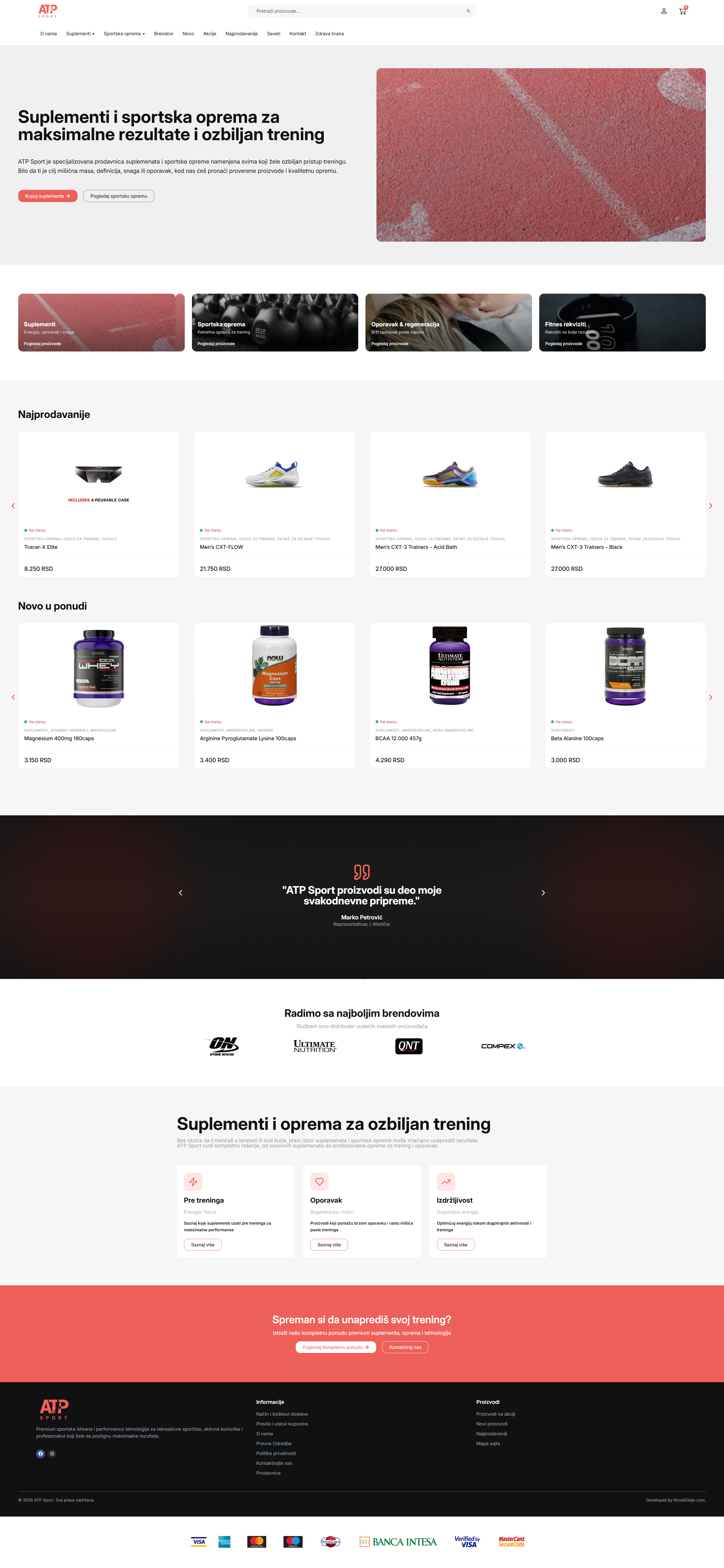ATP Sport novi sajt (WordPress, WooCommerce)
