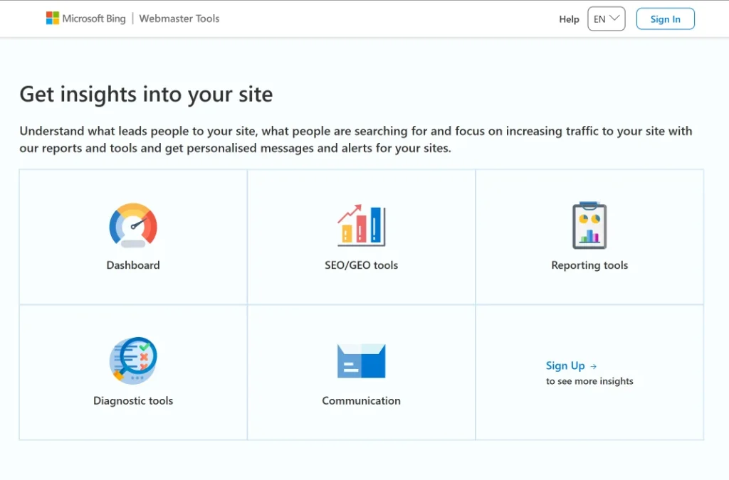 Prijava sajta u Bing Webmaster Tools